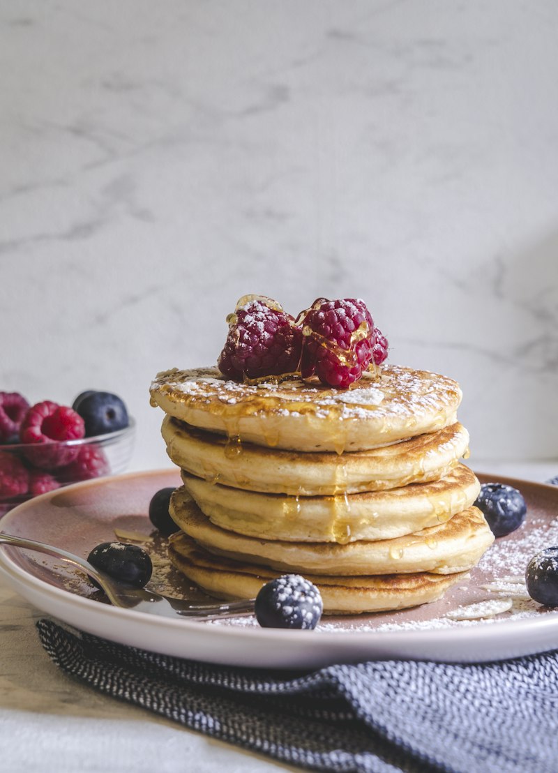 Tortitas con frutos rojos